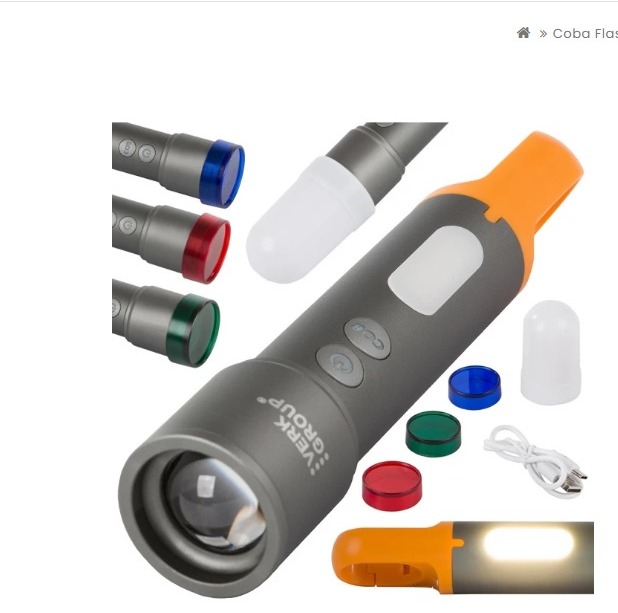 Linterna Led Cob Portátil Con Zoom De Al